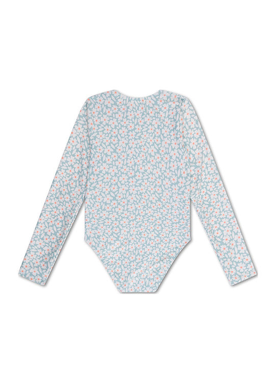 Swim Essentials Costum De Baie Pentru Copii Întreg Cu Mâneci Lungi Green Flowers