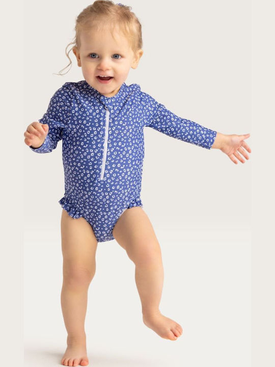 Swim Essentials Costum De Baie Pentru Copii Întreg Cu Abajur Albastru Leopard