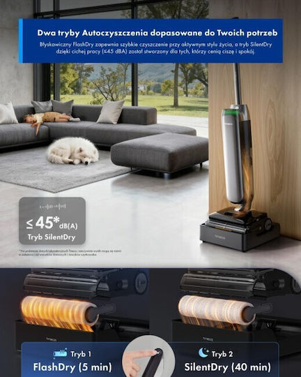 Tineco Floor One S9 Artist Steam Pro Rechargeable Stick Vacuum 25.2V Grey