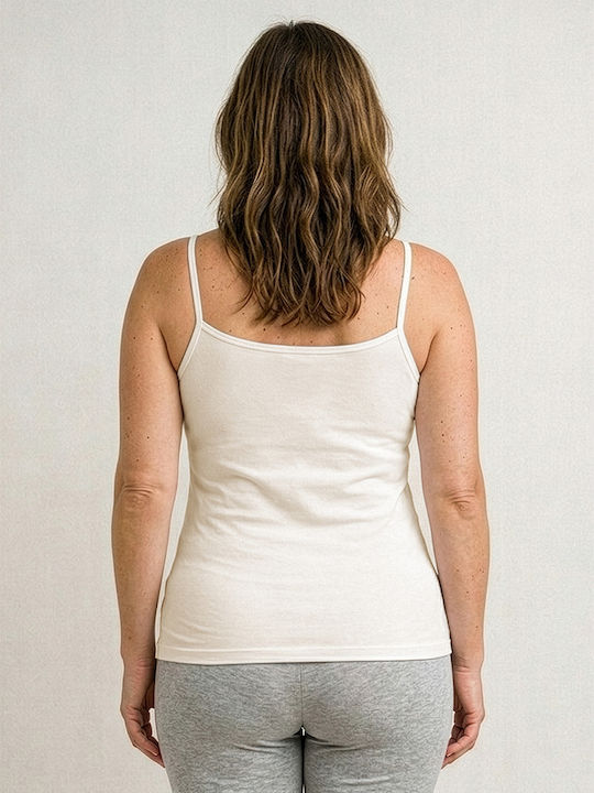 Sleeveless White Women's Tank Top