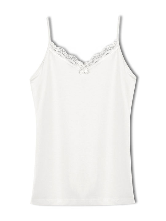Sleeveless White Women's Tank Top