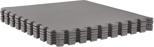 vidaXL Δάπεδα Παζλ Γυμναστηρίου Γκρι 60x60x1cm 24τμχ