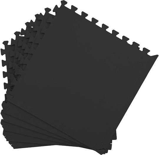 vidaXL vidaXL Gym Puzzle Mats Black 60x60cm 12 Pieces
