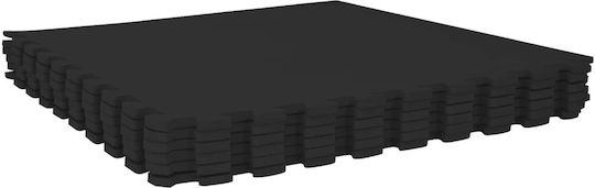 vidaXL vidaXL Gym Puzzle Mats Black 60x60cm 12 Pieces