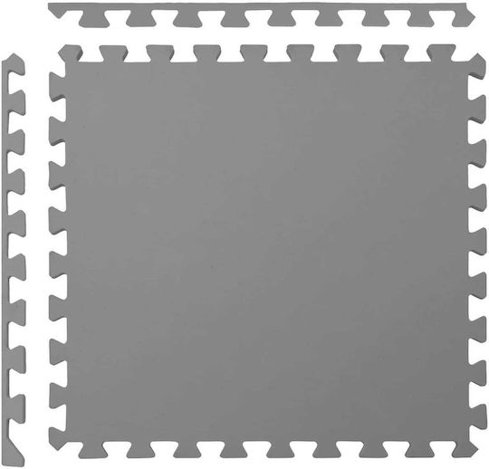 vidaXL Δάπεδα Παζλ Γυμναστηρίου Γκρι 60x60cm 12τμχ