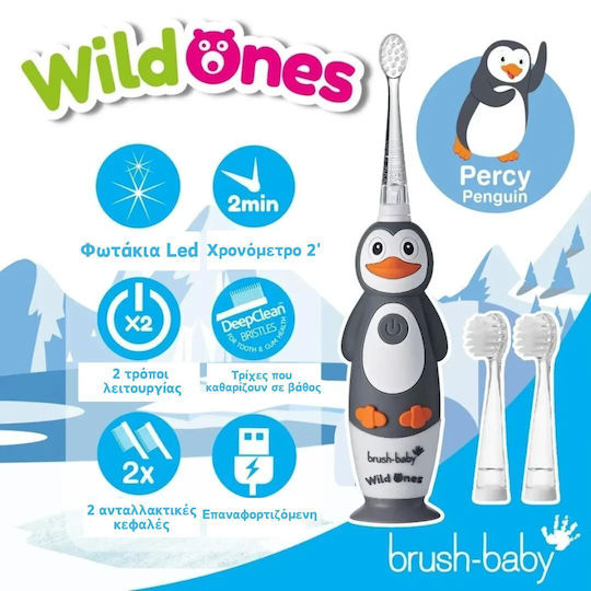 Brush Baby Wildones Παιδική Ηλεκτρική Οδοντόβουρτσα με Χρονόμετρο