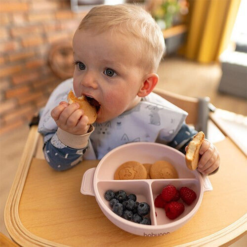 Babyono Children's Silicone Food Plate Blue