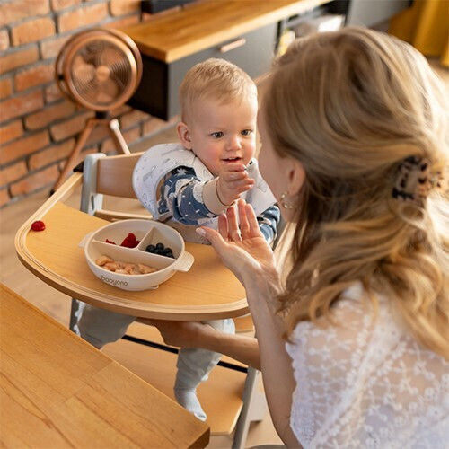 Babyono Детска Плоча за Храна от Силикон Син