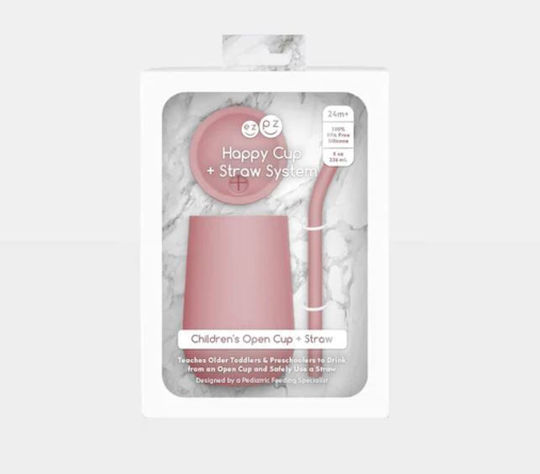 Ezpz Silicone Feeding Set with Anti-Slip Base Pink 2 Pieces