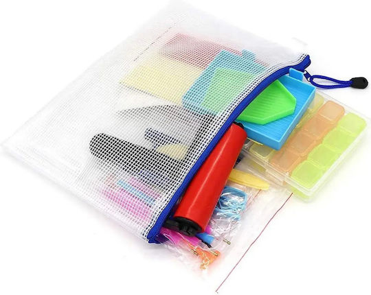 Set Mozaic cu Diamante Zola 20 Piese Organizatoare Accesorii Etichete Cutie 28 Compartimente