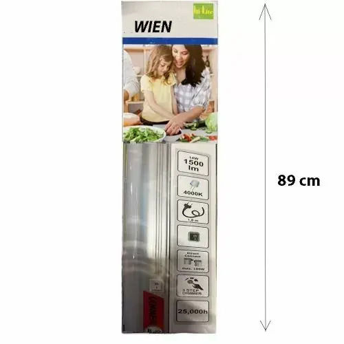 LED Лампа За Под Шкаф Hi Lite Wien 3651809 Димируема 3-степенно Затъмняване 89см 1500 Лм 14w Енергиен A+ 4000k Бял Превключвател