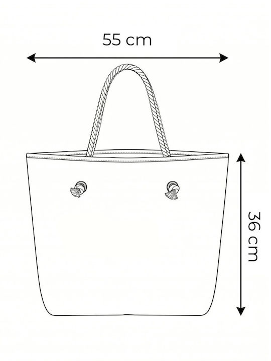 Fabric Multicolour Beach Bag