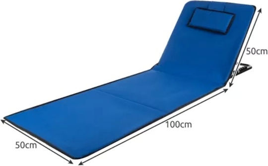 Strandmatte Verstellbare Unterstützung 50x50cm Blau