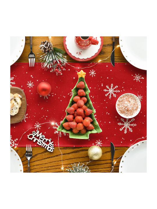 Artoid Mode Weihnachtliches Tischtuch Stoff Läufer Schneemänner 140x40cm