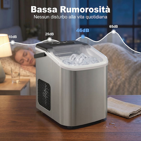 HomCom Ice Machine With Daily Production 12kg