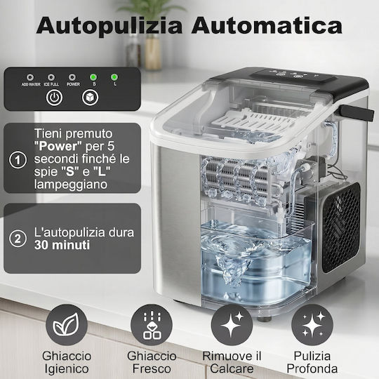 HomCom Ice Machine With Daily Production 12kg