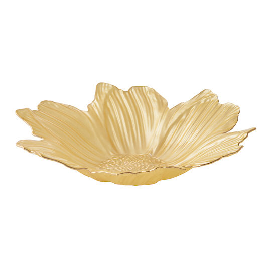 Easylife Spring Glass Διακοσμητικό Μπωλ Γυάλινο Λευκό 30x30cm
