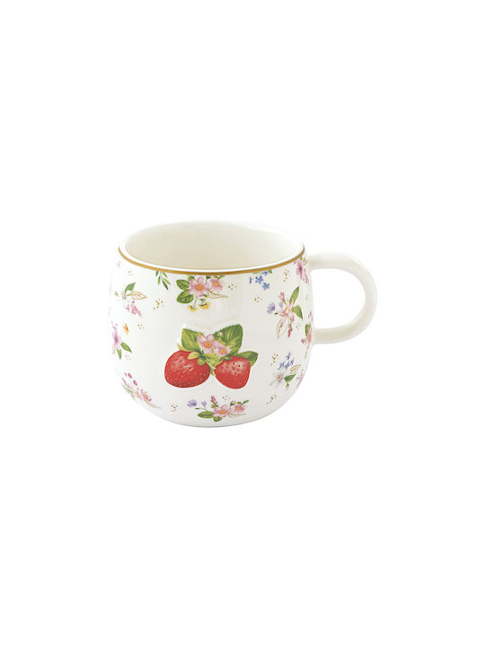 Easylife Fancy Fruit Κούπα από Πορσελάνη σε Διάφορα Σχέδια Πορτοκαλί 400ml (Διάφορα Σχέδια)