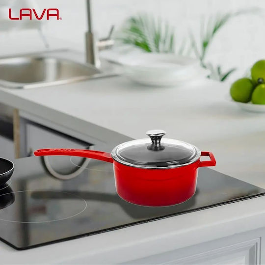 Lava Glaze Κατσαρολάκι Γάλακτος από Μαντέμι 1.35lt / 16cm