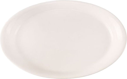 Porland Porland Oval Servierplatte aus Weißem Porzellan 34x24cm
