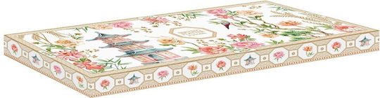 Easylife Jardins D'orient Servierplatte aus Mehrfarbigem Porzellan 35x15cm
