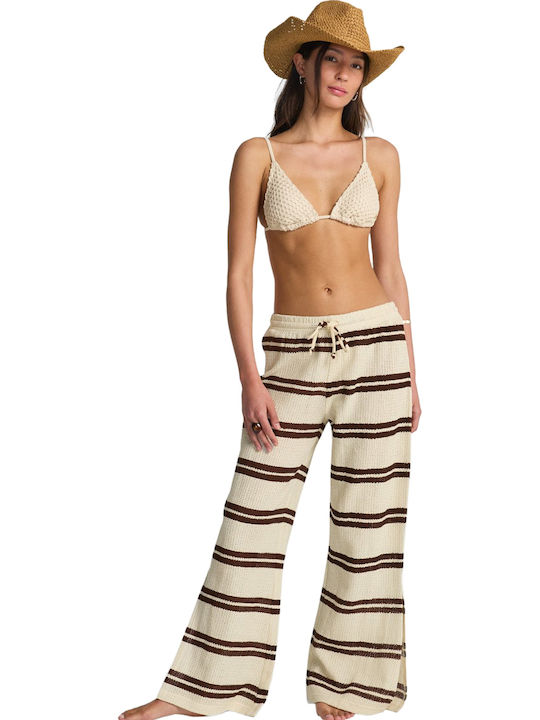 Hot Women's Fabric Trousers Beige