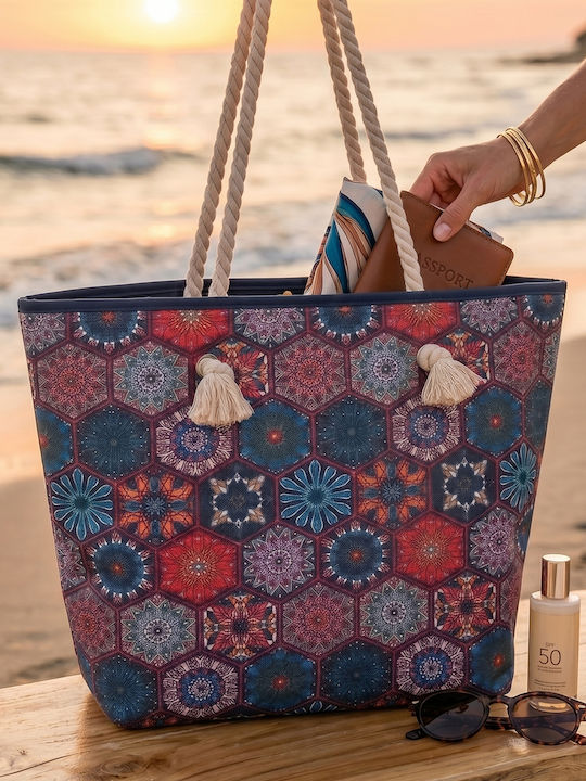 Enpapa Stoff Strandtasche Mehrfarbige