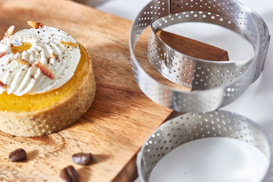 De Buyer Rostfreier Stahl Mini Tarte Backform Mit Loch 7,5 Cm