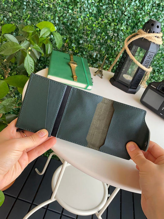 Leder Herrenbrieftasche Reise Grün