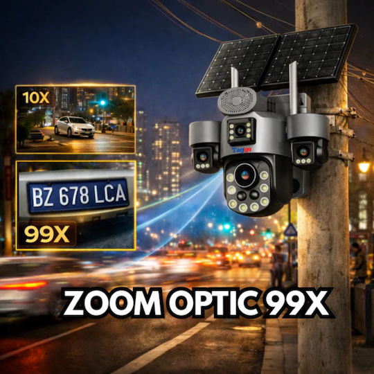 Taggo Taggo-Pro-X60 IP Cameră de Supraveghere 4G 4K Impermeabilă cu Baterie cu Comunicare Bidirecțională și Obiectiv de 1.6mm