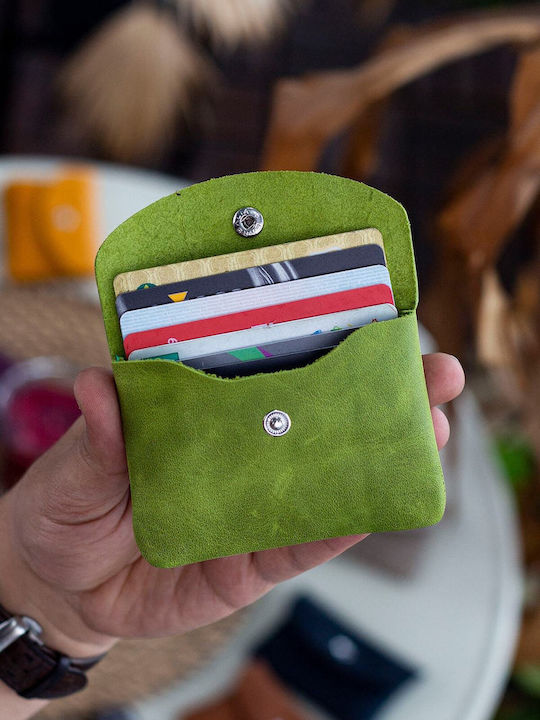 Leder Herrenbrieftasche Karten Grün