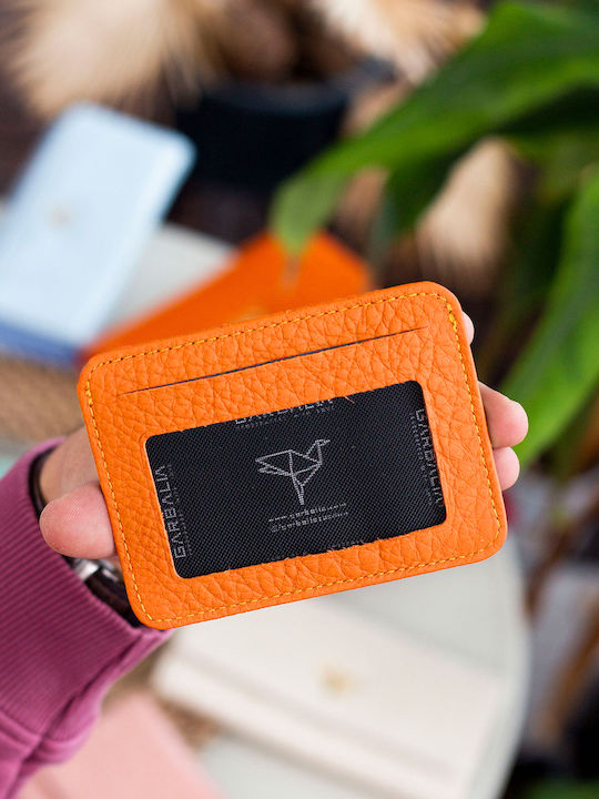Leder Herrenbrieftasche Orange Leder Herrenbrieftasche Orange