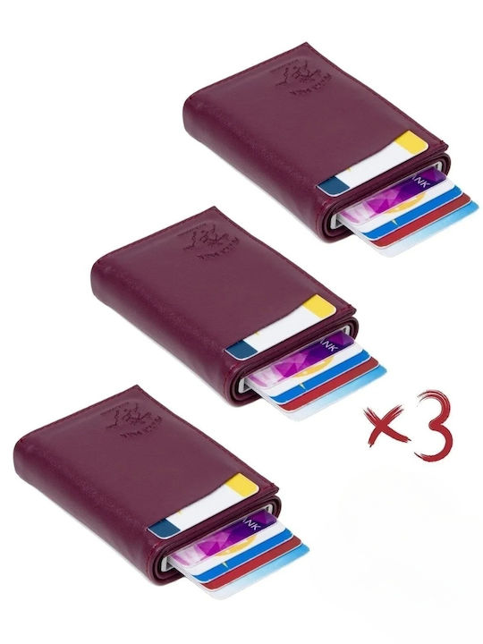 Комплект Мъжки Портфейл с RFID Лилав