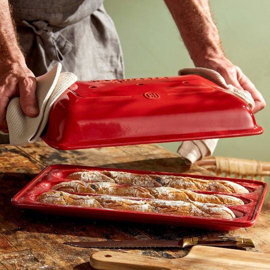 Emile Henry Bakeware Tin For Bread Ceramic 39.5x23.5x11cm