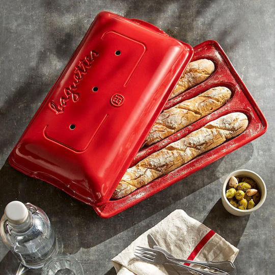 Emile Henry Bakeware Tin For Bread Ceramic 39.5x23.5x11cm