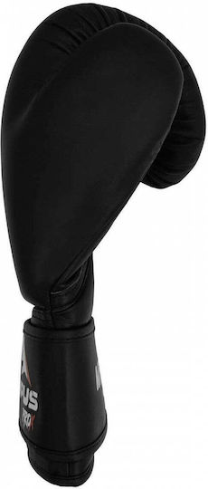 Olympus Sport Boxing Gloves Leather Competition Black