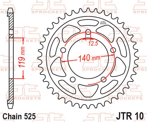 Rear Sprocket Bmw S1000rr Xr 20-24 Jt Jtr10.45zbk 525 Black