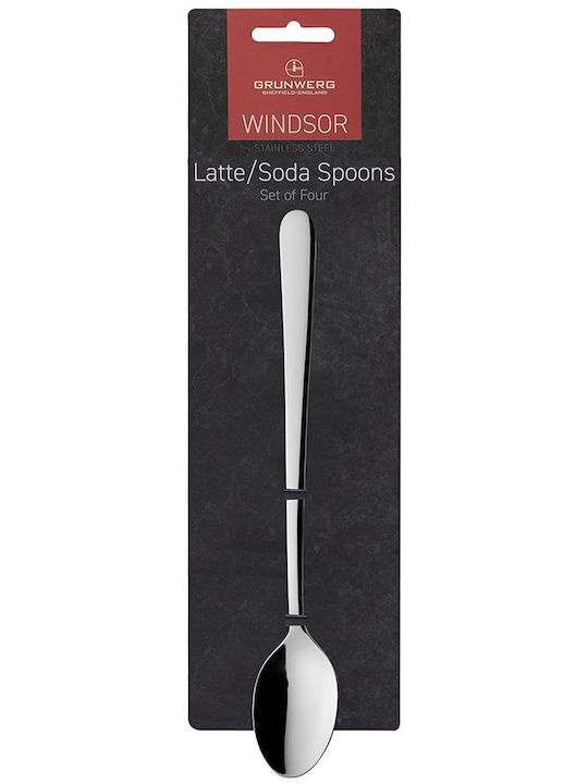 Grunwerg Windsor Set Linguri Din Oțel Inoxidabil Argintii 19cm 4 Bucăți