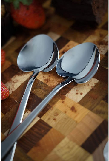 Grunwerg Windsor Set Of Dessert Ice Cream Spoons Stainless Steel Silver 16cm 4 Pieces