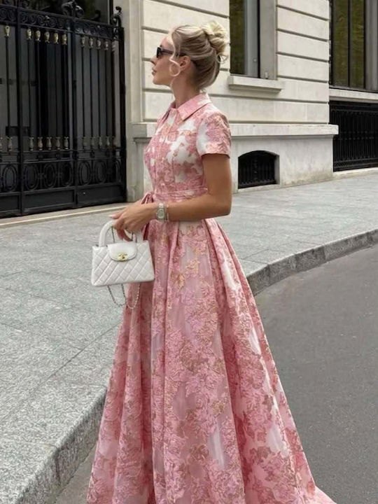 Rochie Maxi de vară pentru Nuntă / Botez Roz