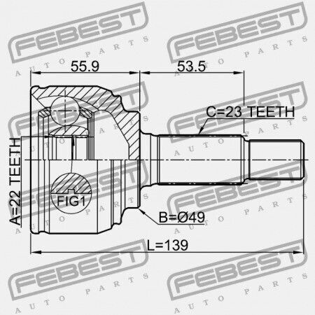Febest Externer Verbindung Nissan Micra K12e 2002.11-2010.07 El 39211-ay625