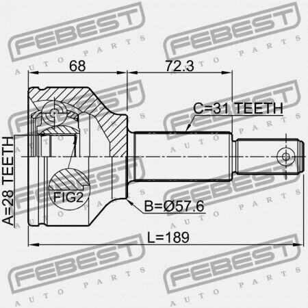 Febest Außenverbindung Für Ford Explorer Frontsystem 2011-2013 Kann 1787345