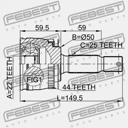 Febest Externer Verbindung Kia Cerato I 2004-2009 49591-2f110