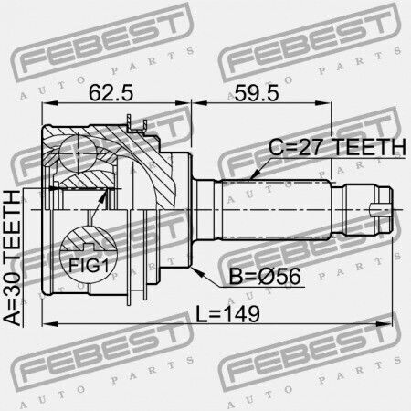 Febest Subaru Legacy B12 Außenverbindung 1998.04-2003.06 El 28021-ac280