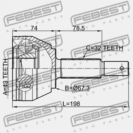 Febest Nissan Patrol Y62 Externer Verbindung 2010.03 El 39211-1lb0b