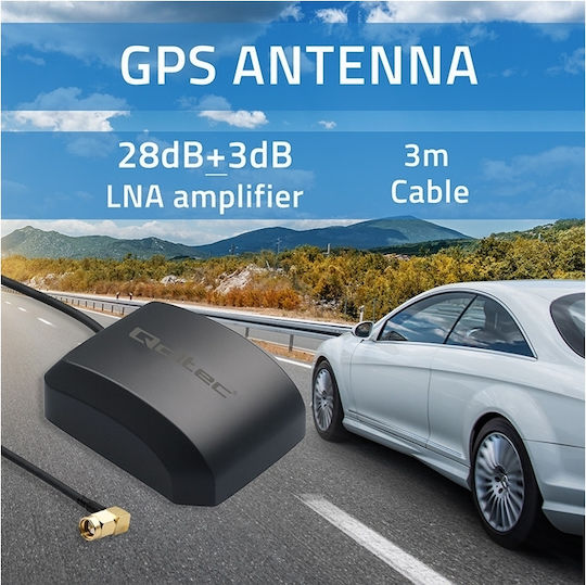Qoltec Mobile Gps Glonass Antenna Magnetic Base Omnidirectional 28 Dbi 50 W Sma Ra