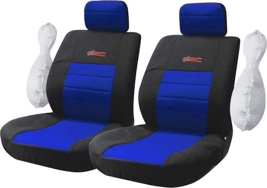 Autoline Vordere Autositzbezüge 4 Stück Polyester Blauen