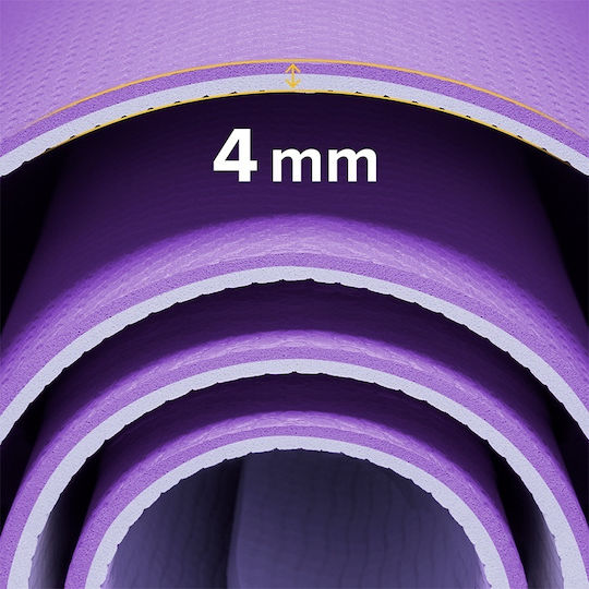 Rebel Active Yoga Exercise Mat Purple (183x61cm)