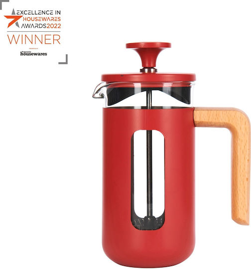 Manual Coffee Maker Made Of Borosilicate Glass 350 Ml Pisa Red La Cafetiere