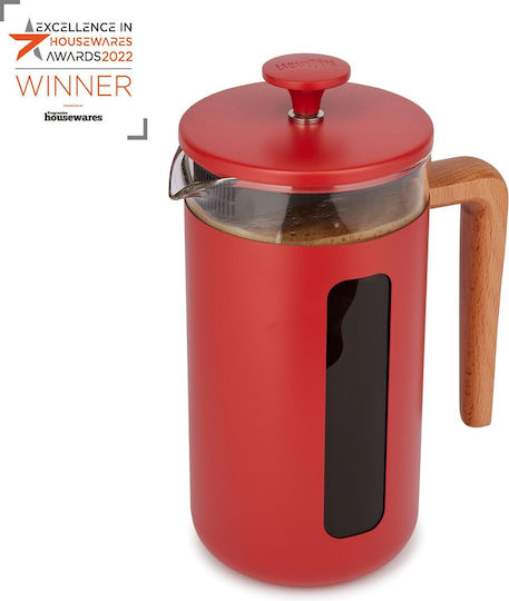 Manual Filter Coffee Maker Made of Borosilicate Glass 1l Pisa Red La Cafetiere
